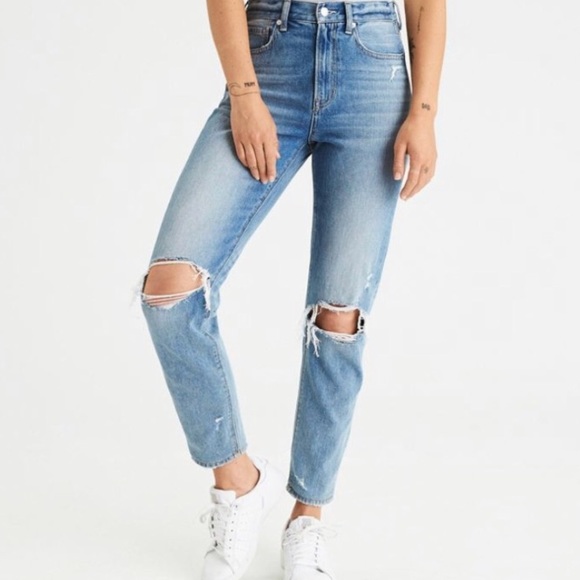 american eagle mom jeans size 4